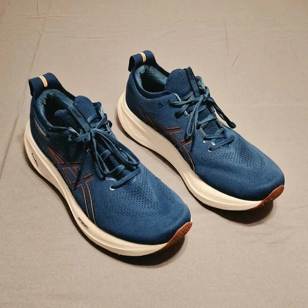 Asics Gel Nimbus 26 Men Size 12 Blue Athletic Running Shoes Sneakers 1011B794